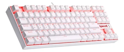 Teclado Mecânico Gamer K552w-2 Pt-red Kumara Redragon Lunar White Português Abnt2