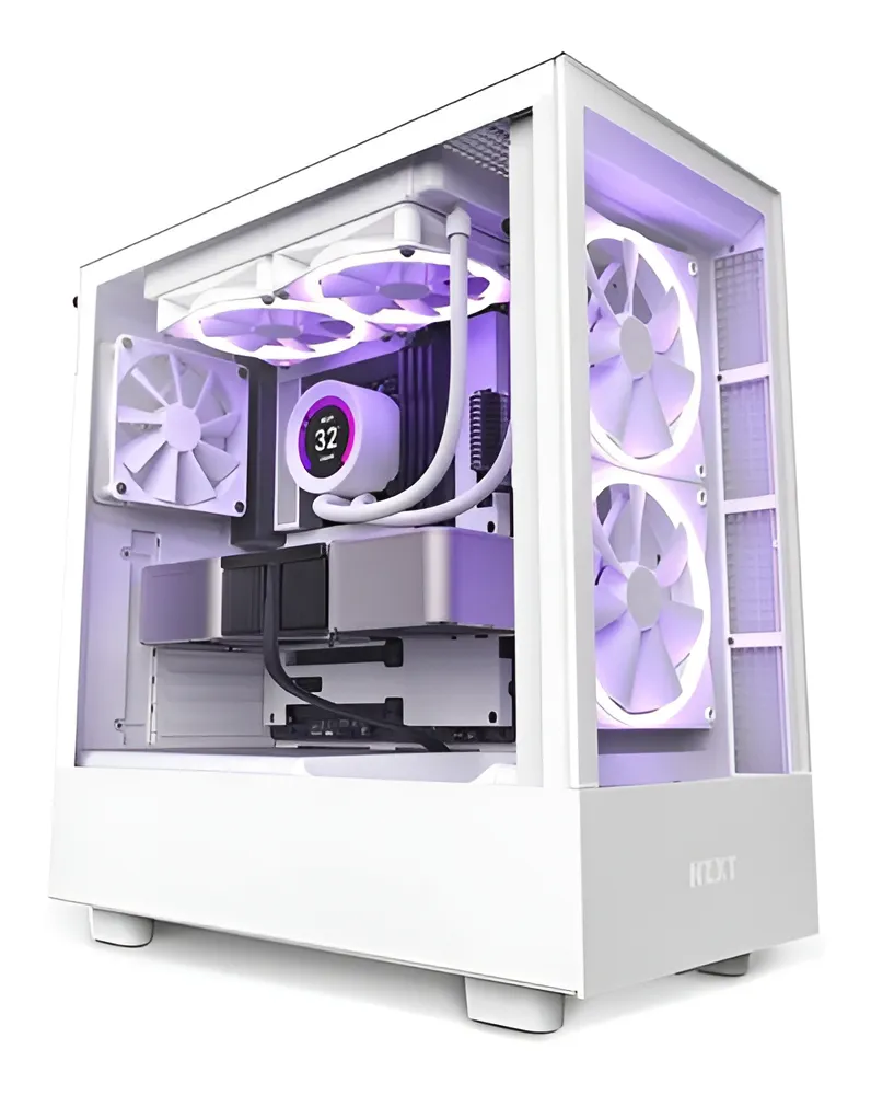 Gabinete Gamer Nzxt H5 Elite Mid Tower Compacto Branco