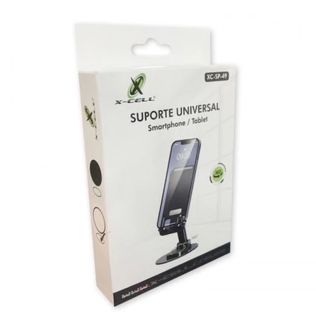 Suporte Celular de Mesa Liga Alumínio e Metal 360° XC-SP-49 X-Cell - Preto