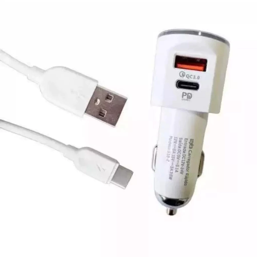 mall inline badgeH'maston S18 Carregador Celular Smartphone Carro Veicular Automotivo Saída USB C Tipo C Turbo 48W