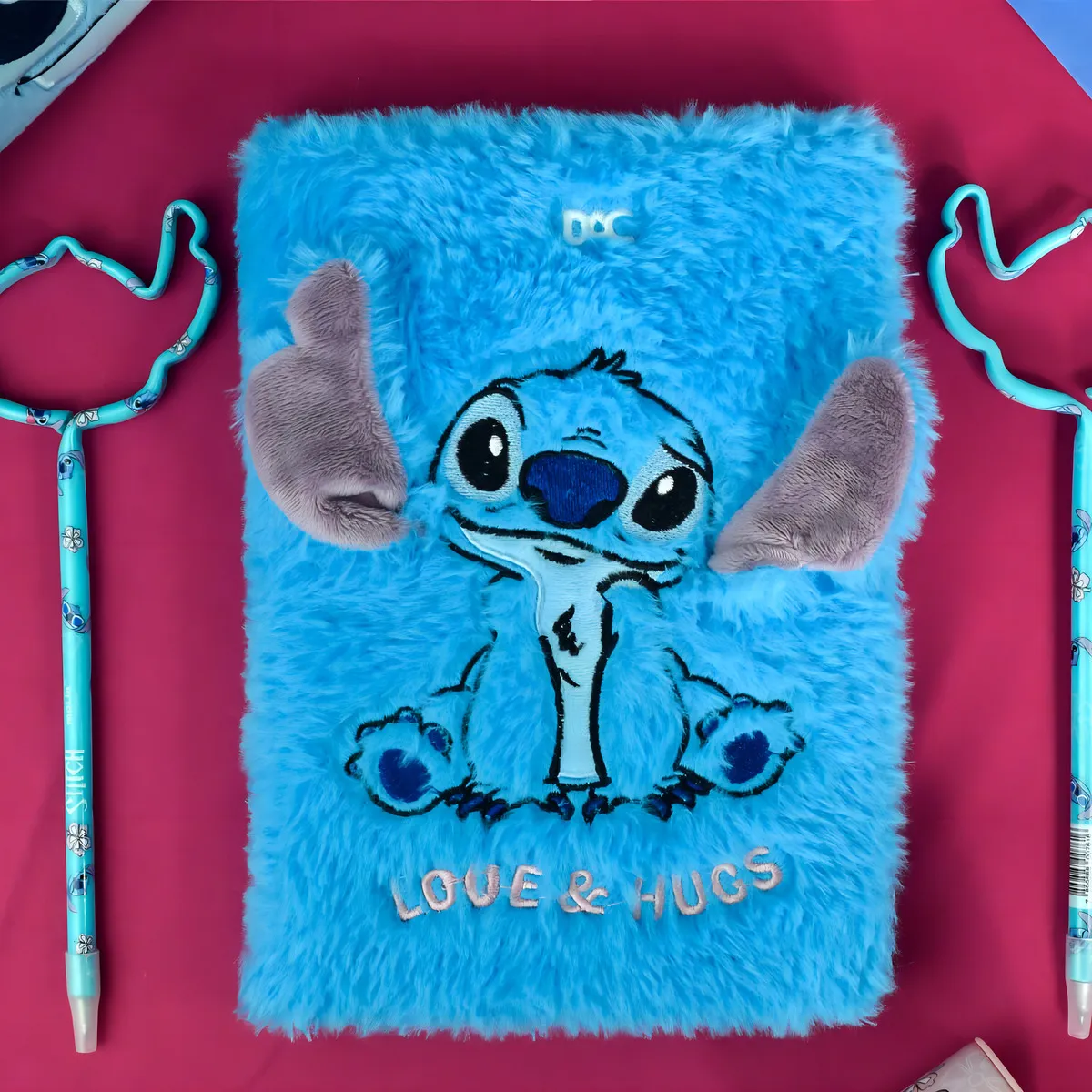 Caderno De Anotações Stitch - Dac - 80 Folhas Pautadas Cor Azul