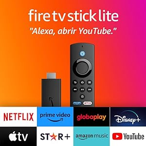 Fire TV Stick Lite | Streaming em Full HD com Alexa | Com Controle Remoto Lite por Voz com Alexa (sem controles de TV)