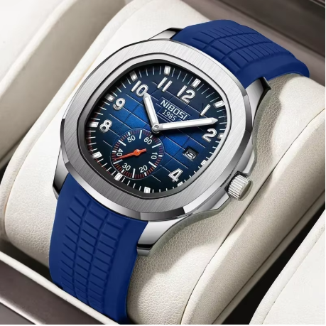 Nibosi esporte relógios masculinos marca superior de luxo data automática relógio masculino à prova dwaterproof água luminosa aquanaut relógios quartzo para homem reloj hombre