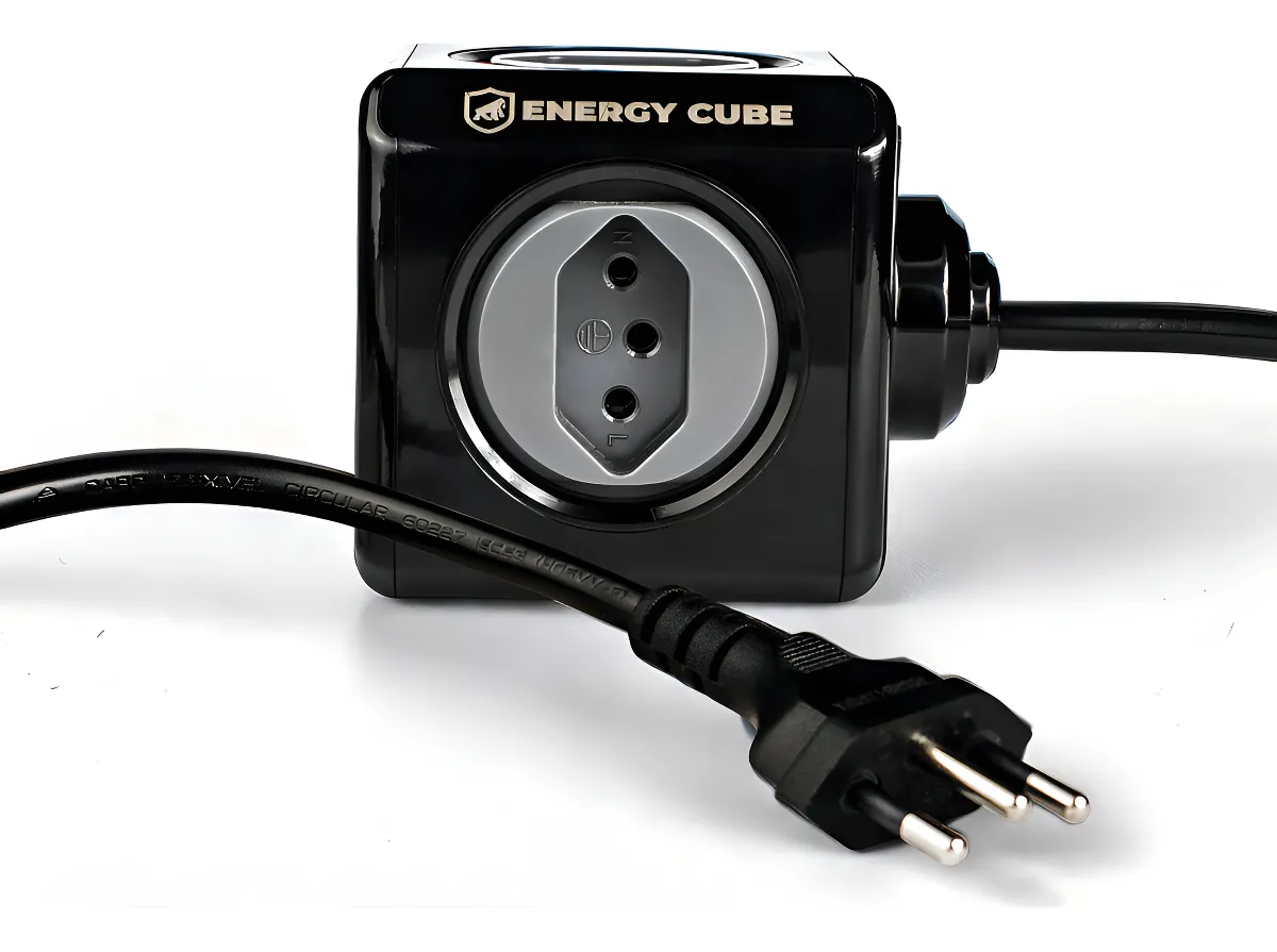 Filtro De Linha Energy Cube Com 5 Tomadas 1,5m Cor Preto