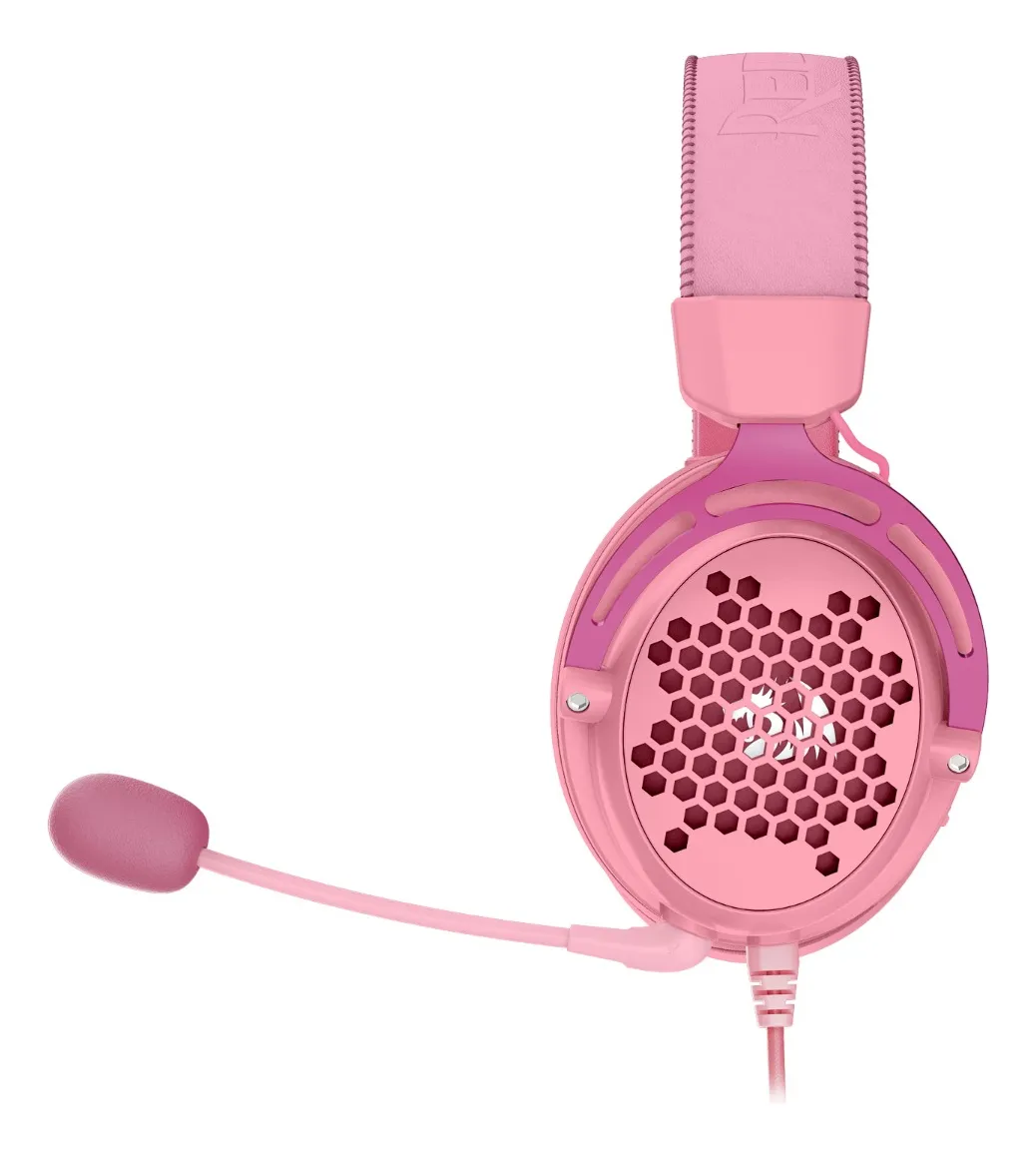 Fone Gamer Diomedes Usb 7.1 Surround - H388-p Cor Rosa Redragon