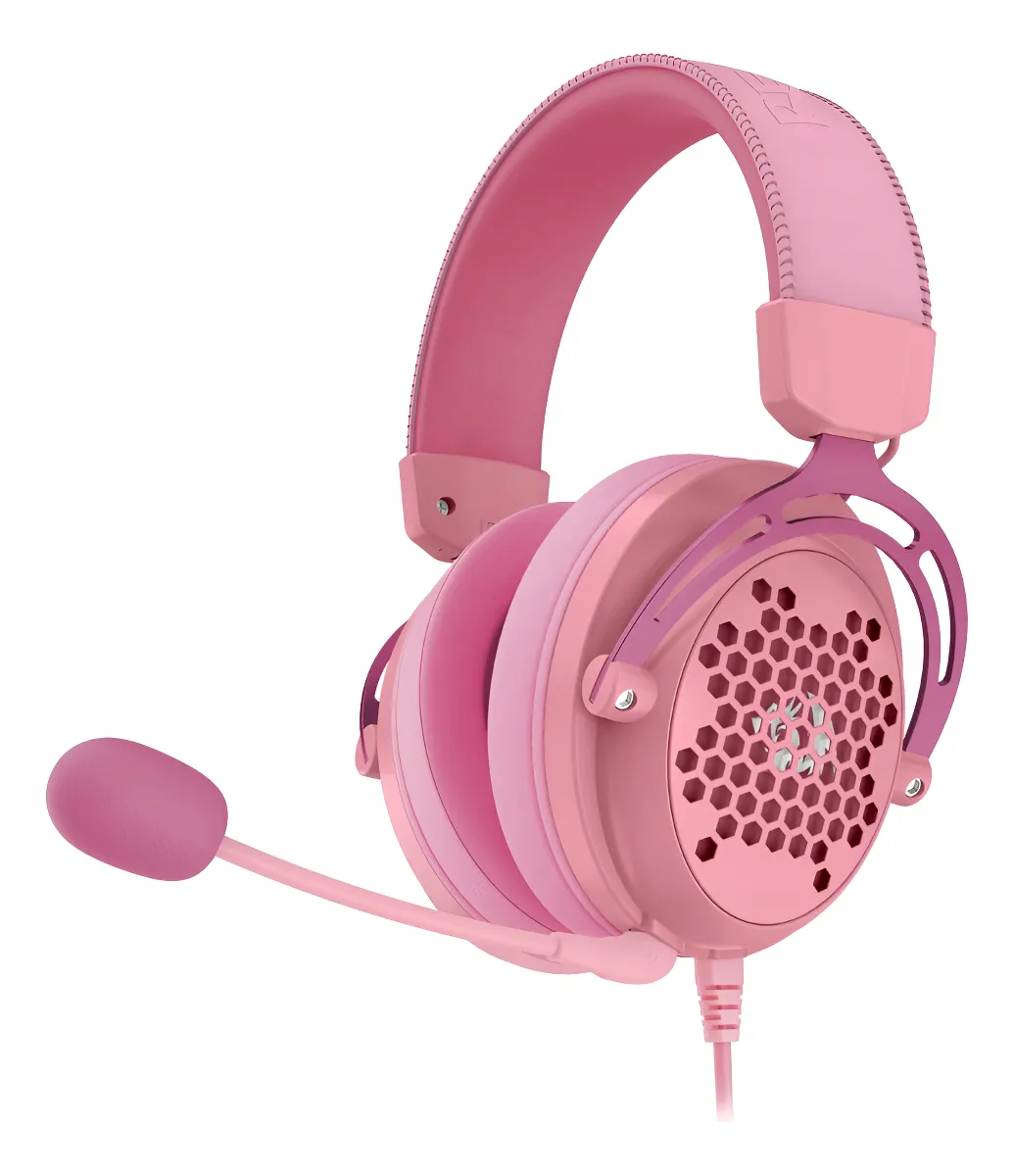 Fone Gamer Diomedes Usb 7.1 Surround - H388-p Cor Rosa Redragon