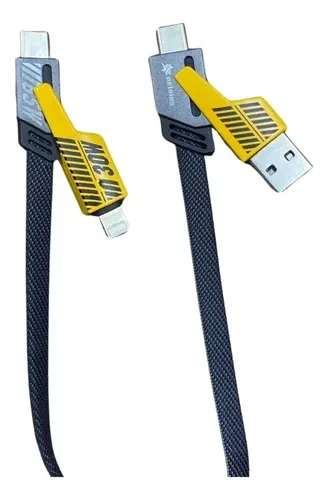 Cabo Usb Turbo 65w Carregador 4 Em 1 Tipo C Para iPhone 1m
