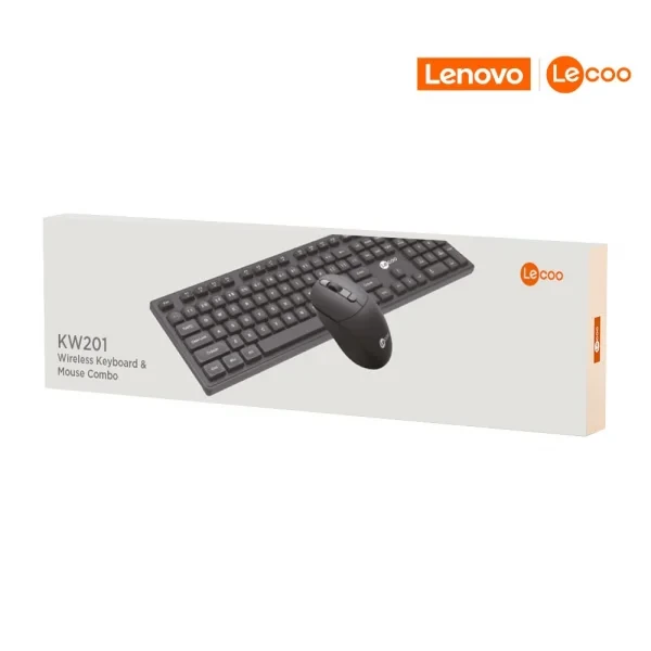 Teclado e Mouse KIT Sem Fio Lenovo Lecoo KW201