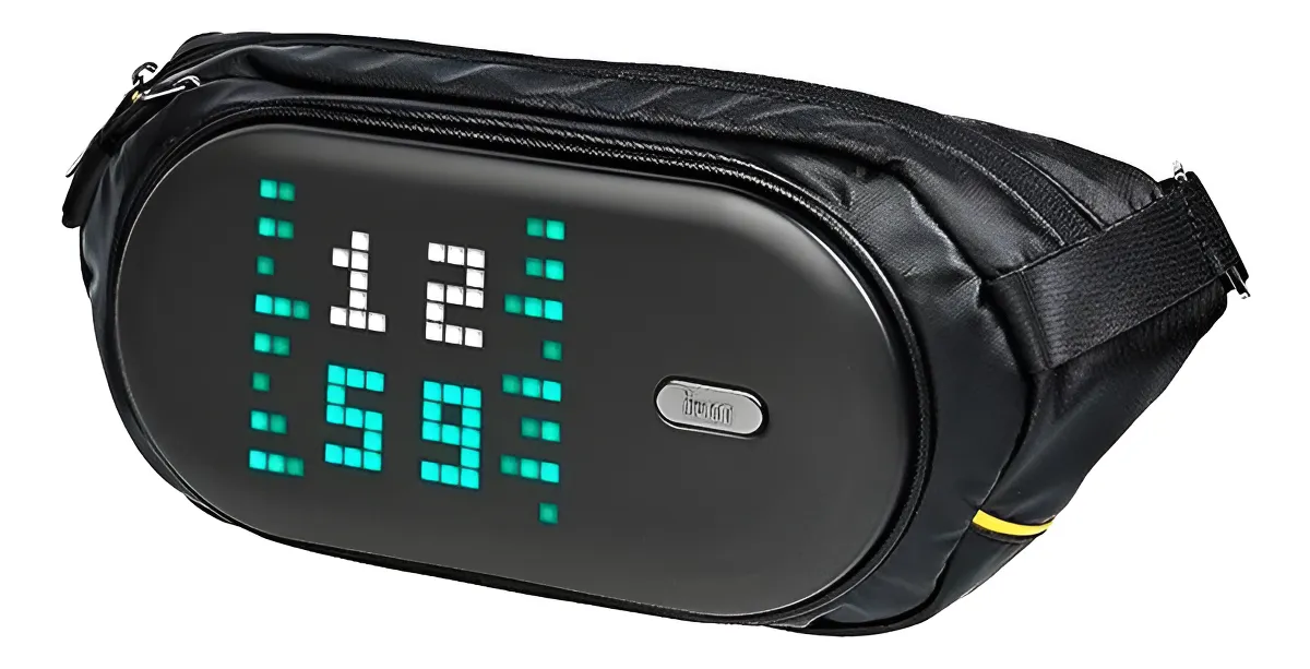 Pochete Divoom Com Painel Em Arte Pixel Pixoo Slingbag C Cor Preto